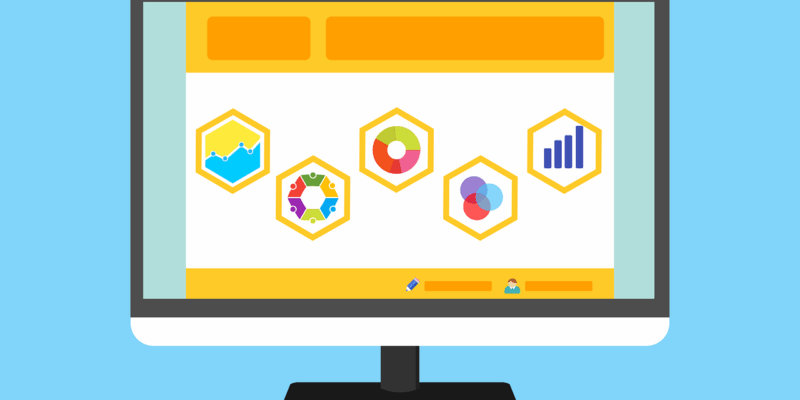 Free statistic survey website vector