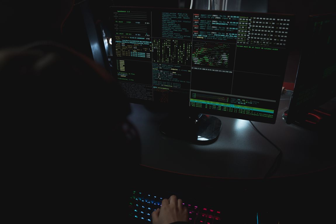 Tech Engine Australia cybersecurity screen showing modern malware threats to businesses